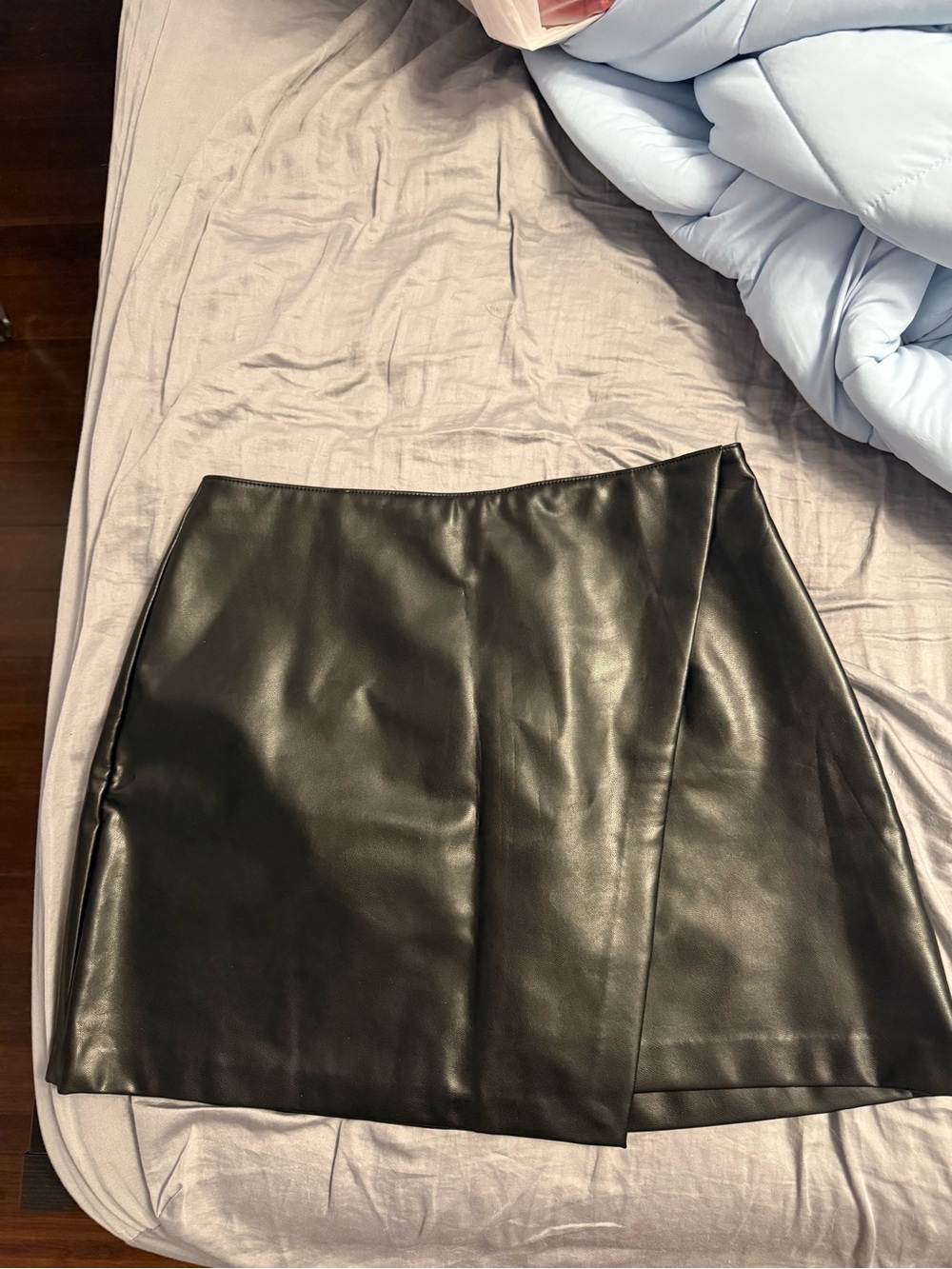 Abercrombie & Fitch Black Faux Leather Mini Skirt